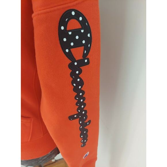 Champion Reverse Weave Boyfriend Hoodie Polka Dot Spellout Womens Junior XS - Picture 4 of 9